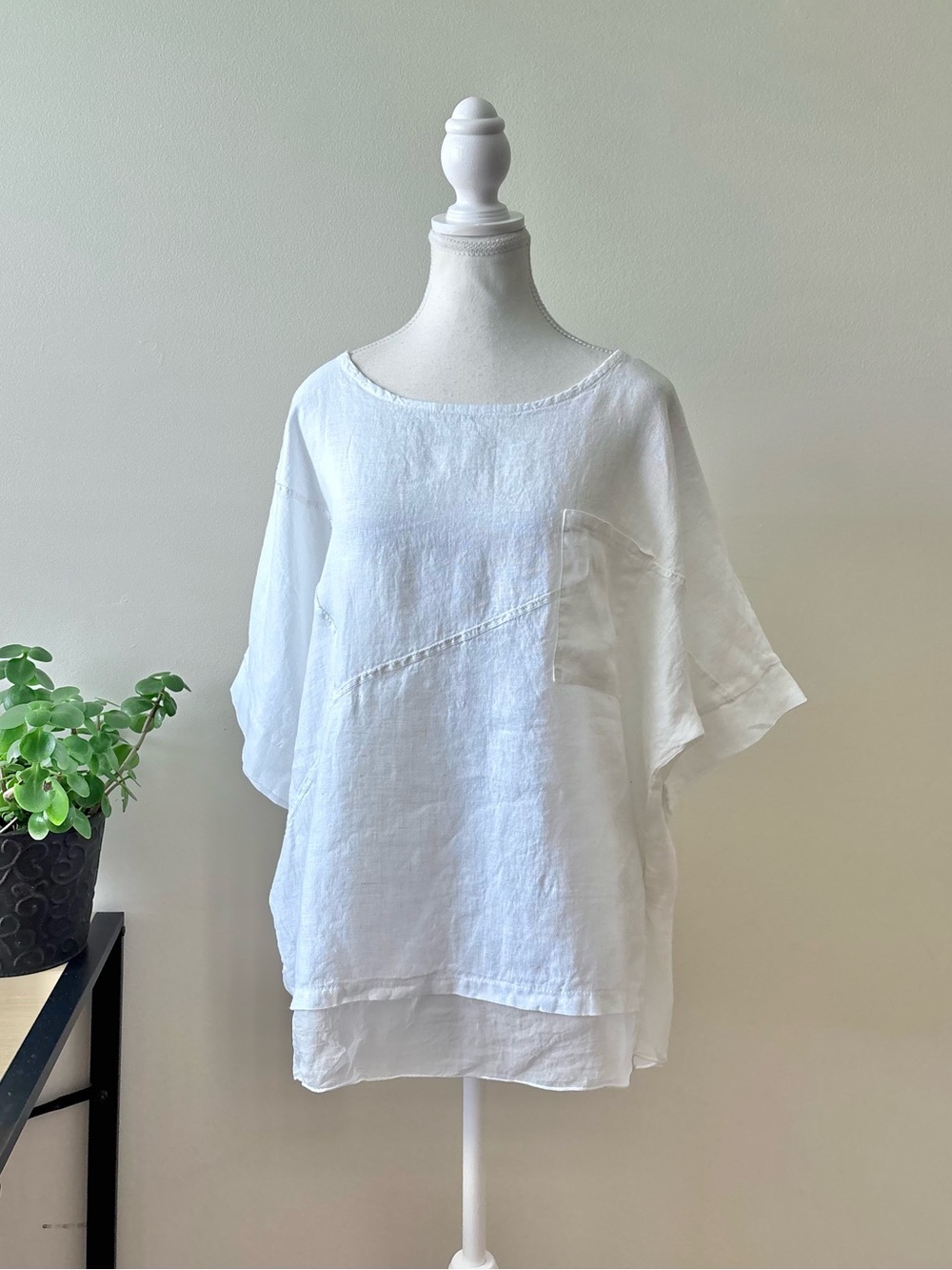 White Linen Blouse